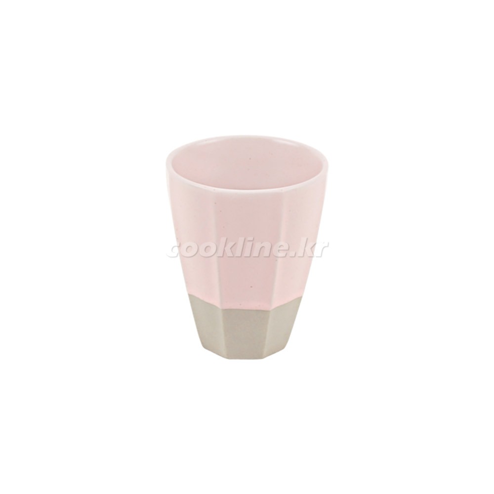 코스타-65 핑크 팔각컵 지름80×H97 [최소구매 5개] 물컵 도자기컵 일식컵