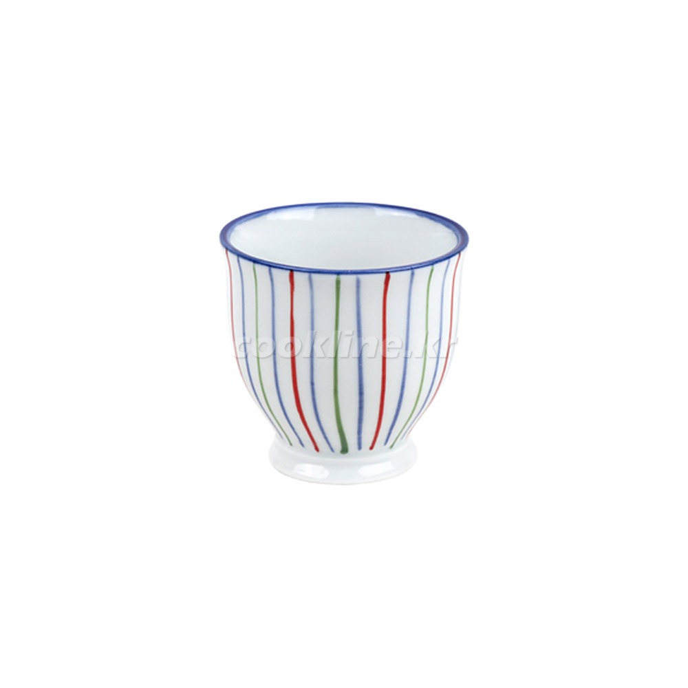 하이토-8 삼색줄 컵 지름73×H70 [최소구매 5개] 물컵 도자기컵 일식컵