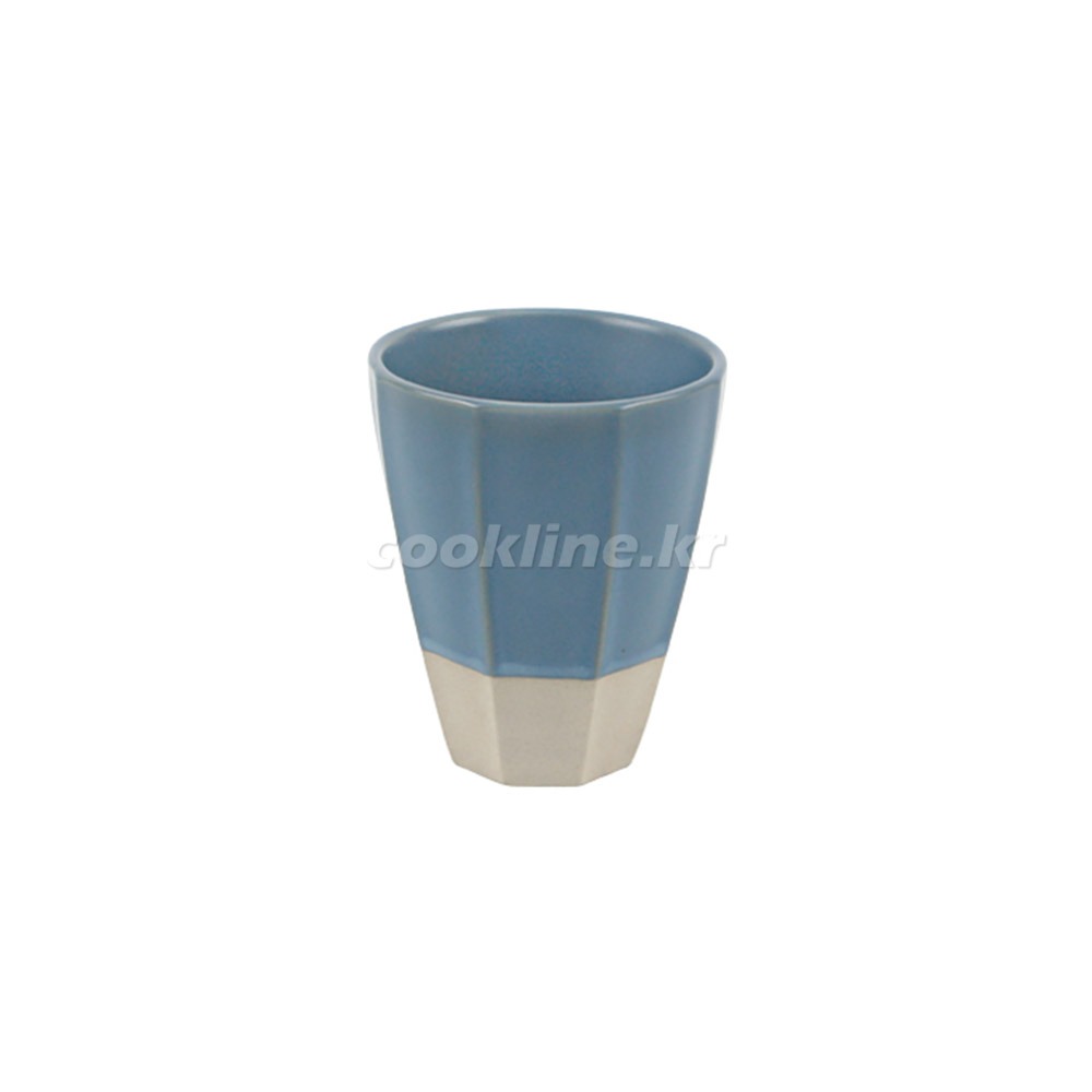 코스타-63 블루 팔각컵 지름80×H97 [최소구매 5개] 물컵 도자기컵 일식컵