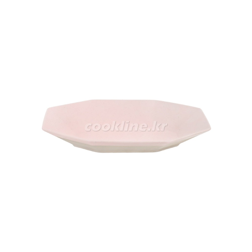 코스타-43 핑크 팔각접시(대) 268×178×H45 요리접시 다용도접시 도자기접시