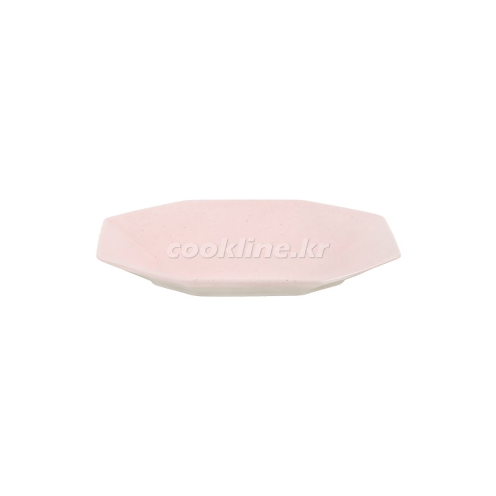 코스타-46 핑크 팔각접시(소) 220×144×H35 요리접시 다용도접시 도자기접시