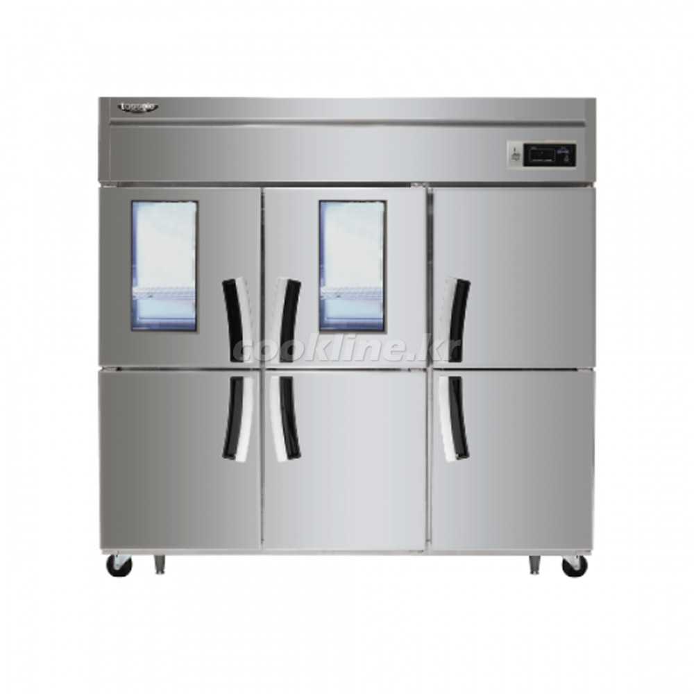 라셀르 65박스 직냉식 LD-1765RF-2G 1700리터급 냉동2칸 냉장4칸 업소용냉장고