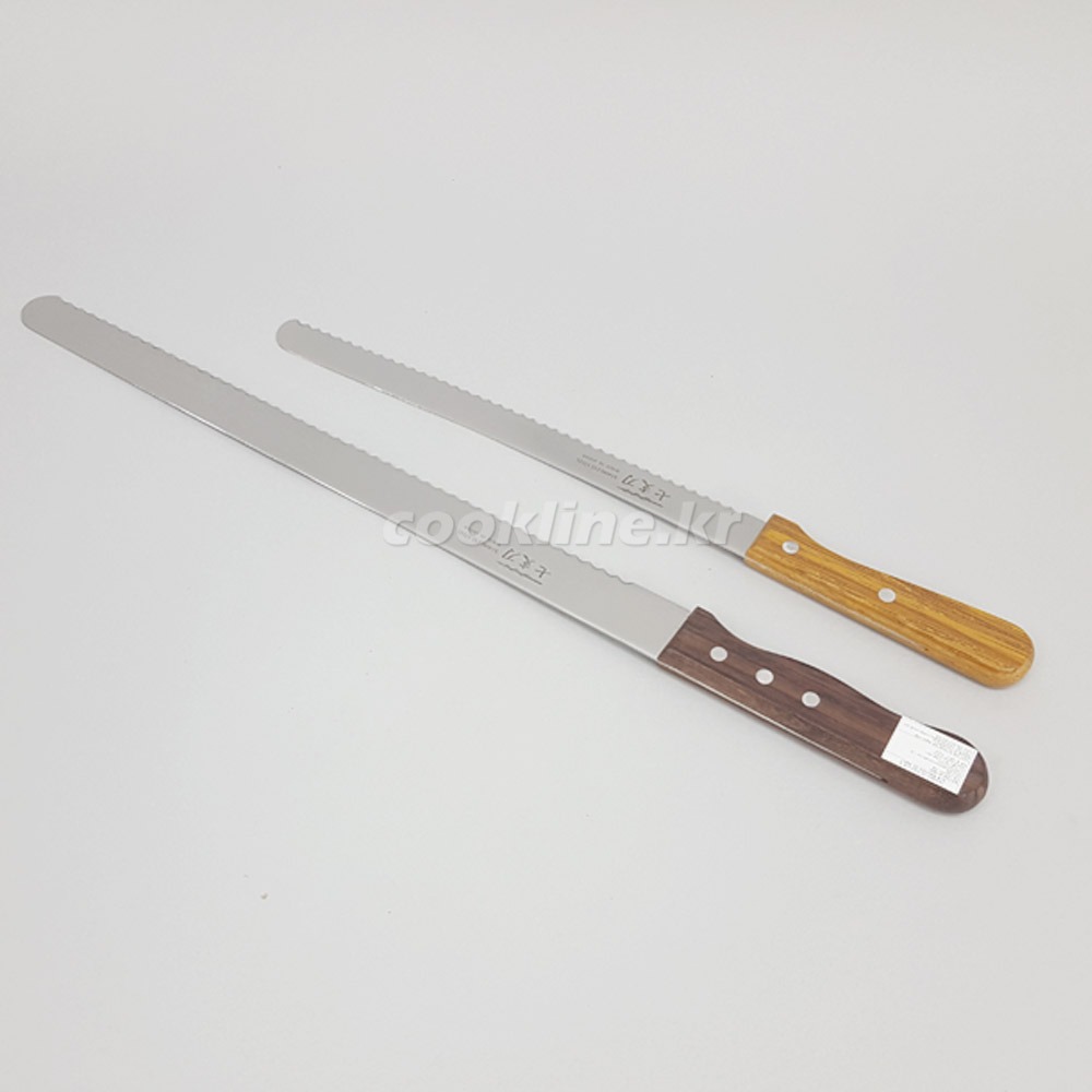 칠지도빵칼[목손 크기 2종 택1] 나무손잡이 톱나이프 빵나이프