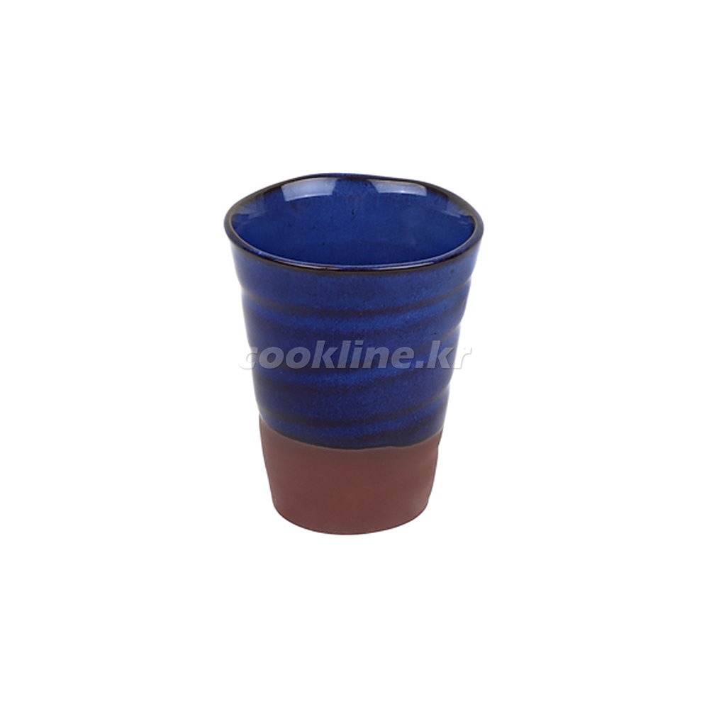 블링-116 투톤 회오리 컵(블루) 지름73×H87 [최소구매 5개] 물컵 도자기컵 일식컵 후식컵