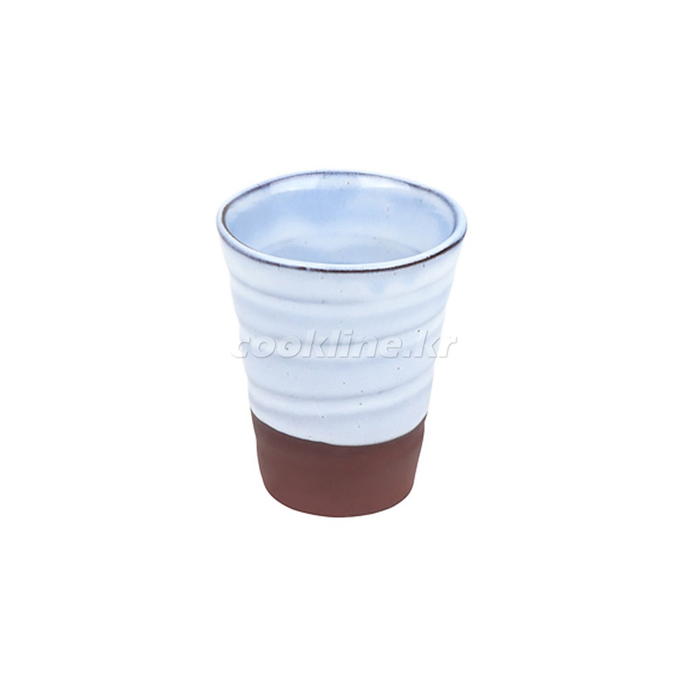 블링-117 투톤 회오리 컵(스카이블루) 지름73×H87 [최소구매 5개] 물컵 도자기컵 일식컵 후식컵