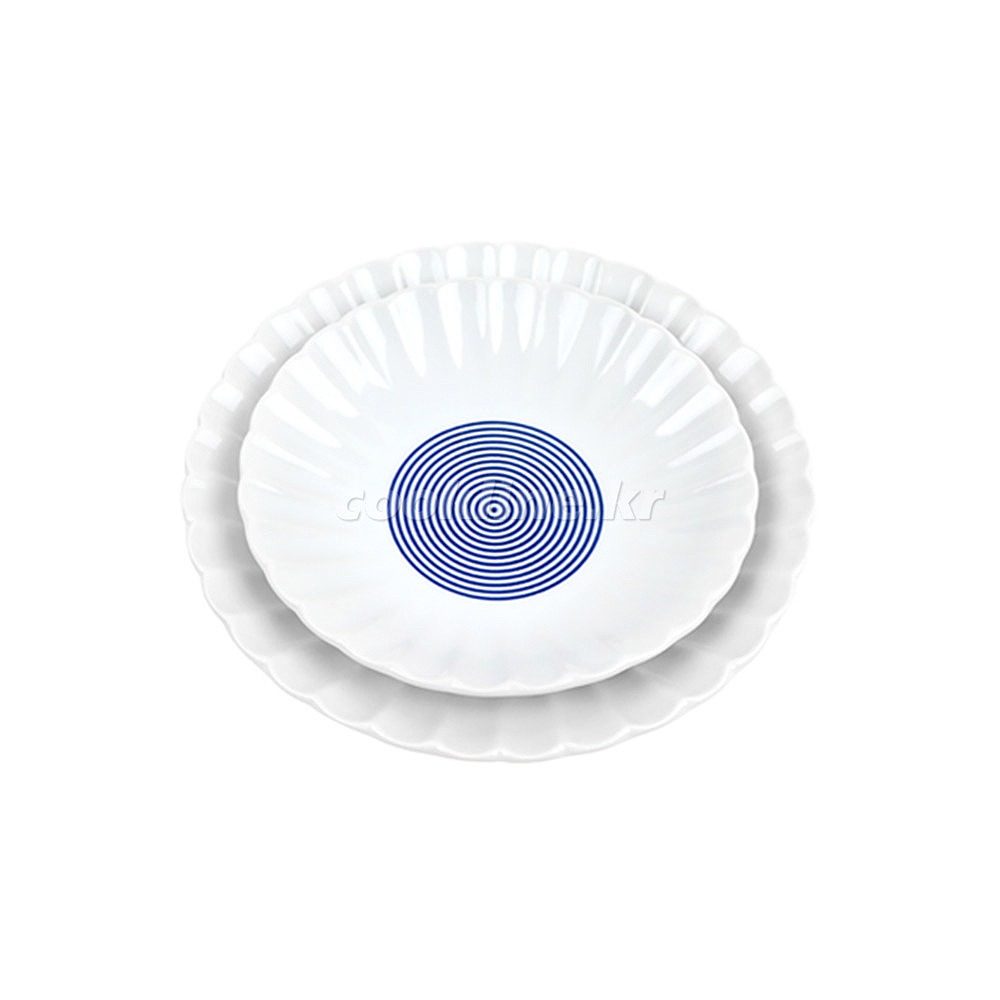 블링-190~191 웨이브 접시(나선) / 중~대 / 지름175~216 2종택1 [최소구매 5개] 원접시 요리접시 개인접시 앞접시 도자기접시 일식접시