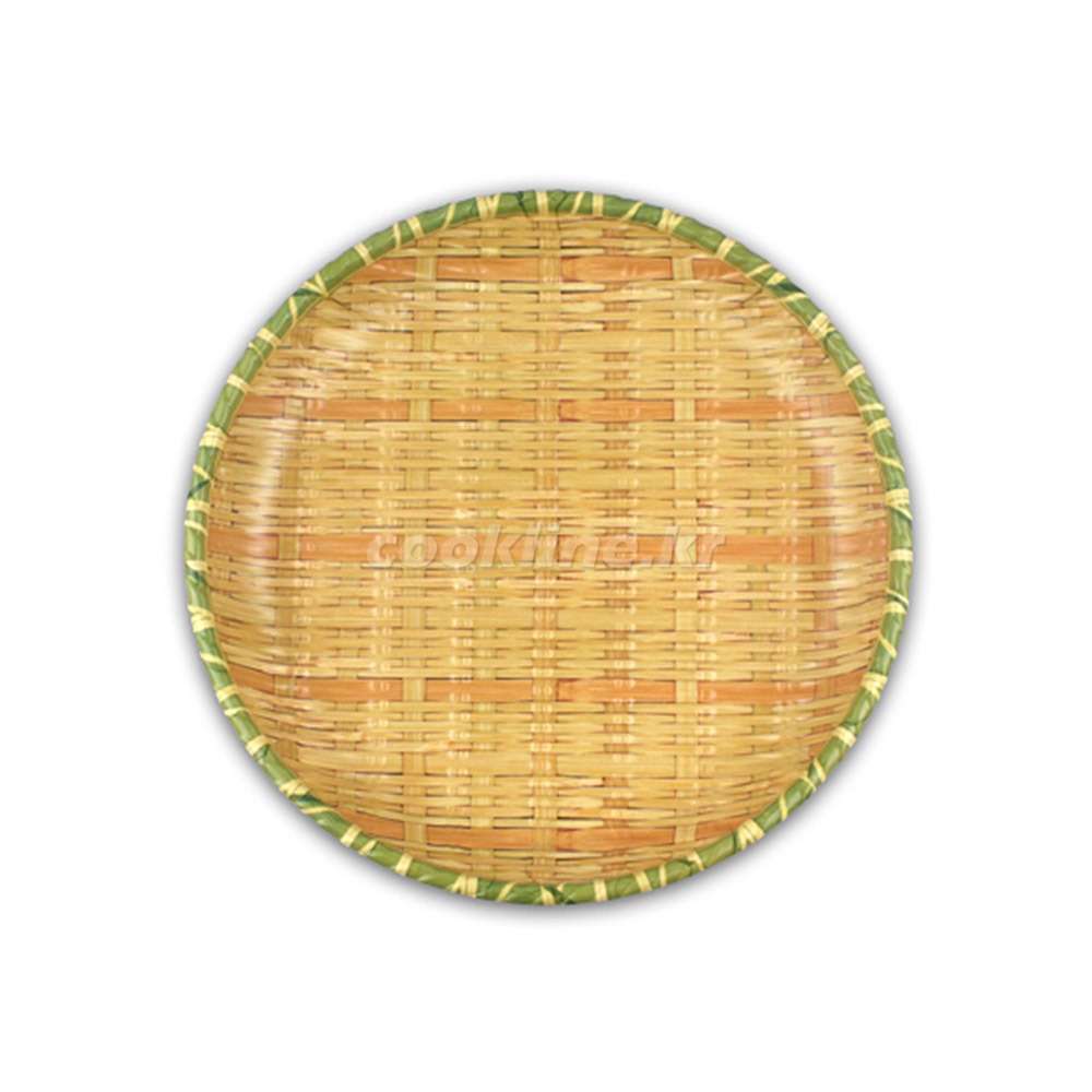 청대나무 특원형 채반 DS-7355 3종택1 원형접시 튀김접시  전채반 스시접시 초밥접시 일식접시  멜라민접시