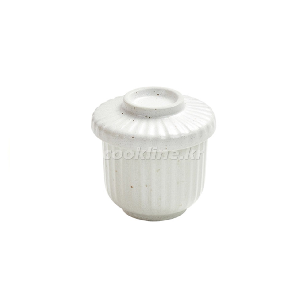 재팬-324  줄 자무시(백색) 지름 80×H80 개별선택가능 [최소구매 5개] 물컵 계란찜그릇 도자기식기