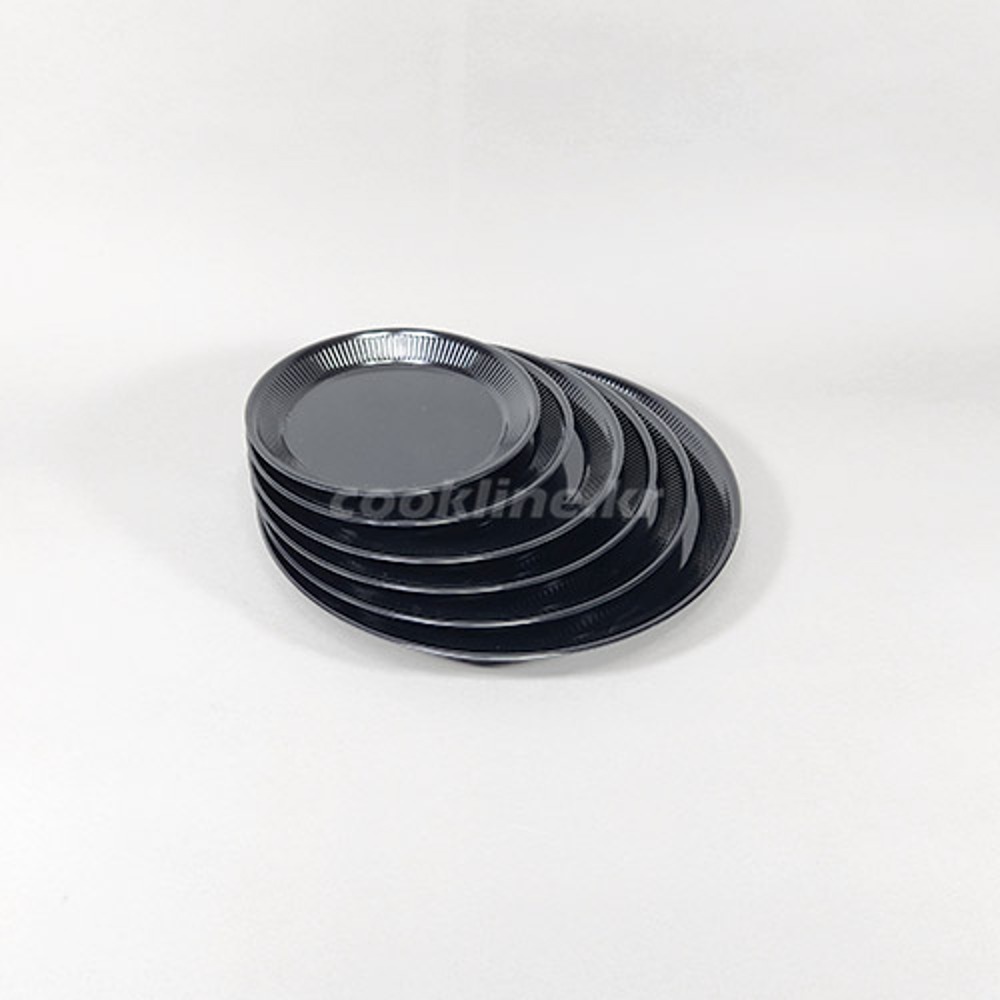 월포스 에코 원형접시-블랙 178~299mm 6종택1 원형접시 개인접시 뷔페접시